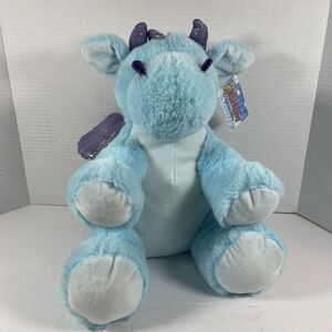 The Bear Factory 2001 Cuddly Soft 12" Magic Stuffed Blue Dragon‎